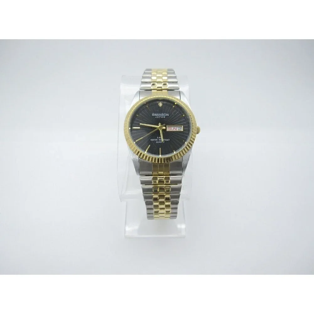 Men's‎ Swanson Presidental Quartz 5ATM WR Analog Dial Causal Round Watch (E921)